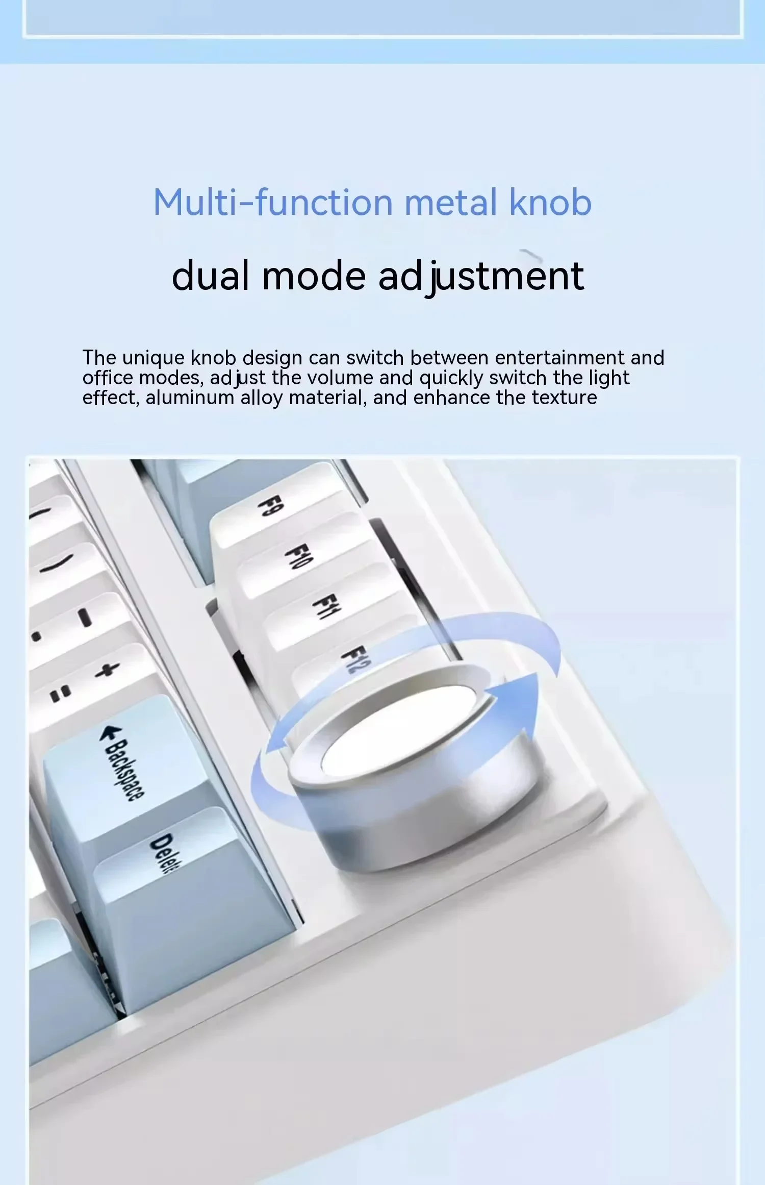 Imagem -03 - Teclado Mecânico Botão Multifuncional Rgb Hot Swappable Game Pad pc Game Acessórios de Computador Presente Modos Aula-f75