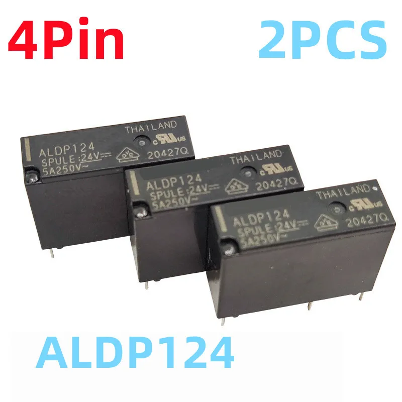 New 2PCS Relays ALDP124 DC24V 4Pin 5A 250V