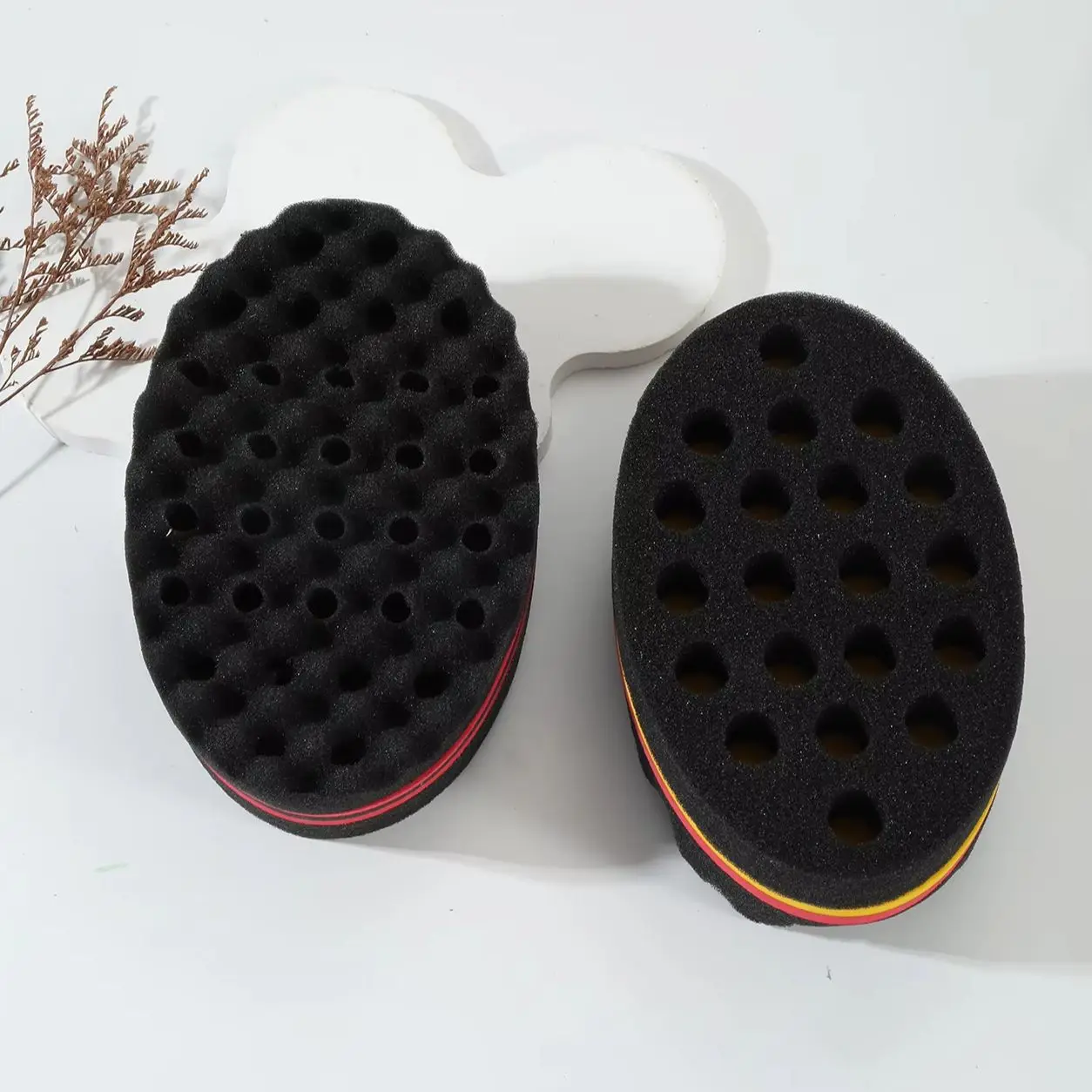 1pc cabeleireiros profissionais escova mágica esponja durável, escova de estilo de cabelo encaracolado africano para acessórios de cabelo