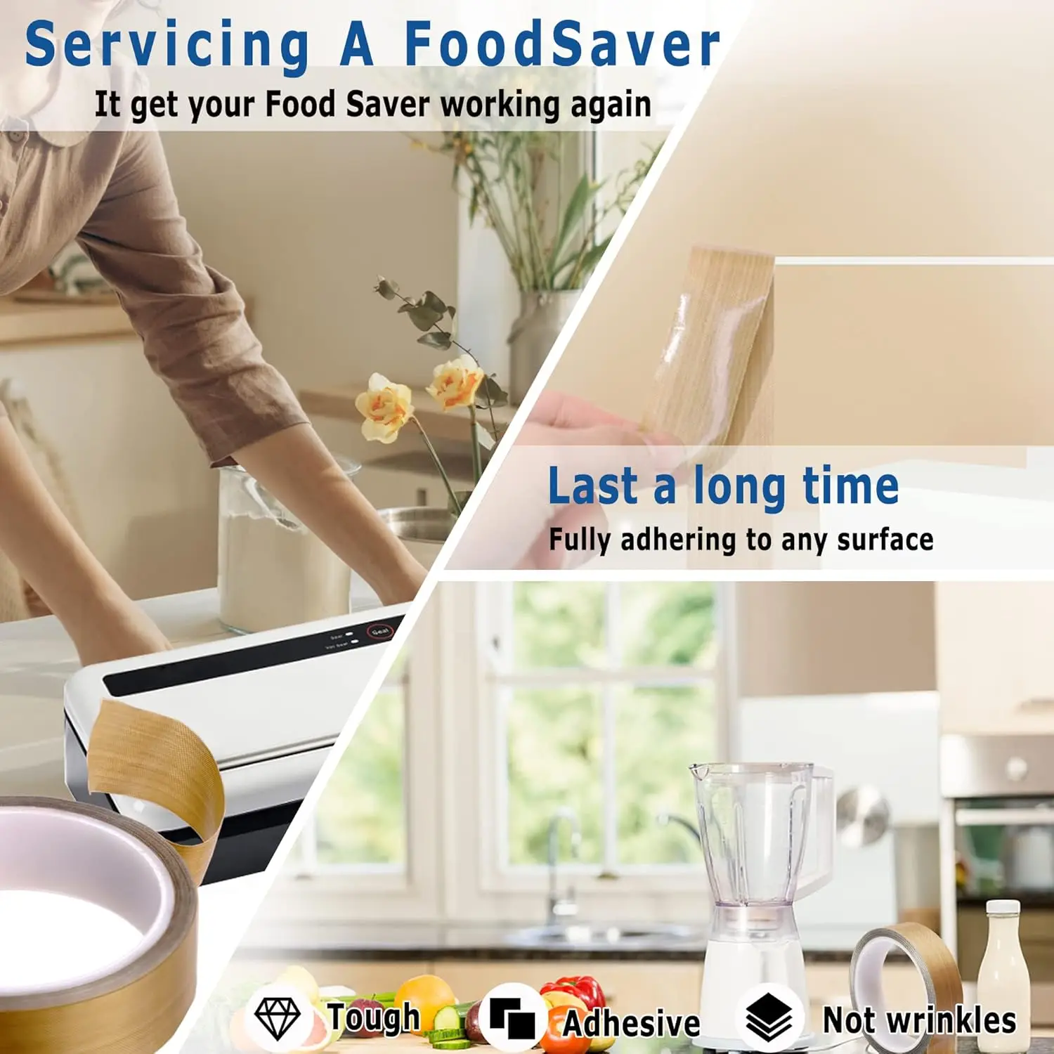 10 M/Roll PTFE Hoge Temperatuur Weerstand Tape 300 °   C Warmte-isolatie Zelfklevende sluitmachine Zelfklevende waterdichte tapes