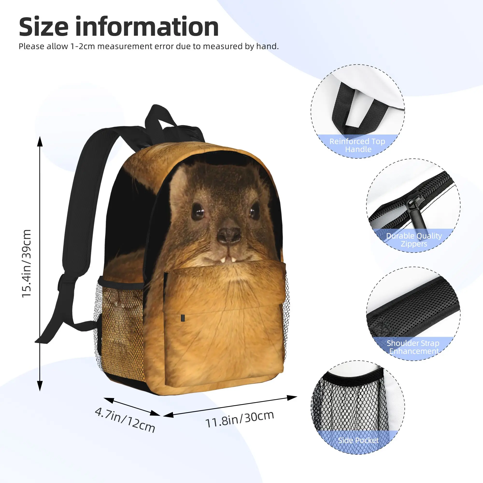 Rock Hyrax Photo Dassie Vampire Potato Backpack Hot Sale Daypack Boys Girls BookBag Shoulder Bags for Men Women School Bag