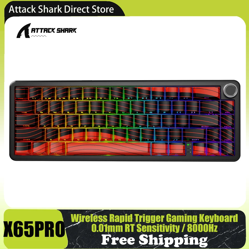 ATTACK SHARK X65PRO HE Wireless Rapid Trigger Magnetic Gaming