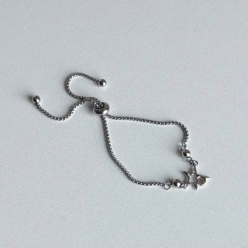  Modern Minimalist Star Shaped Bracelet Smooth Sliding Mechanism Wristlet Comfortable Daily Wear Accessory