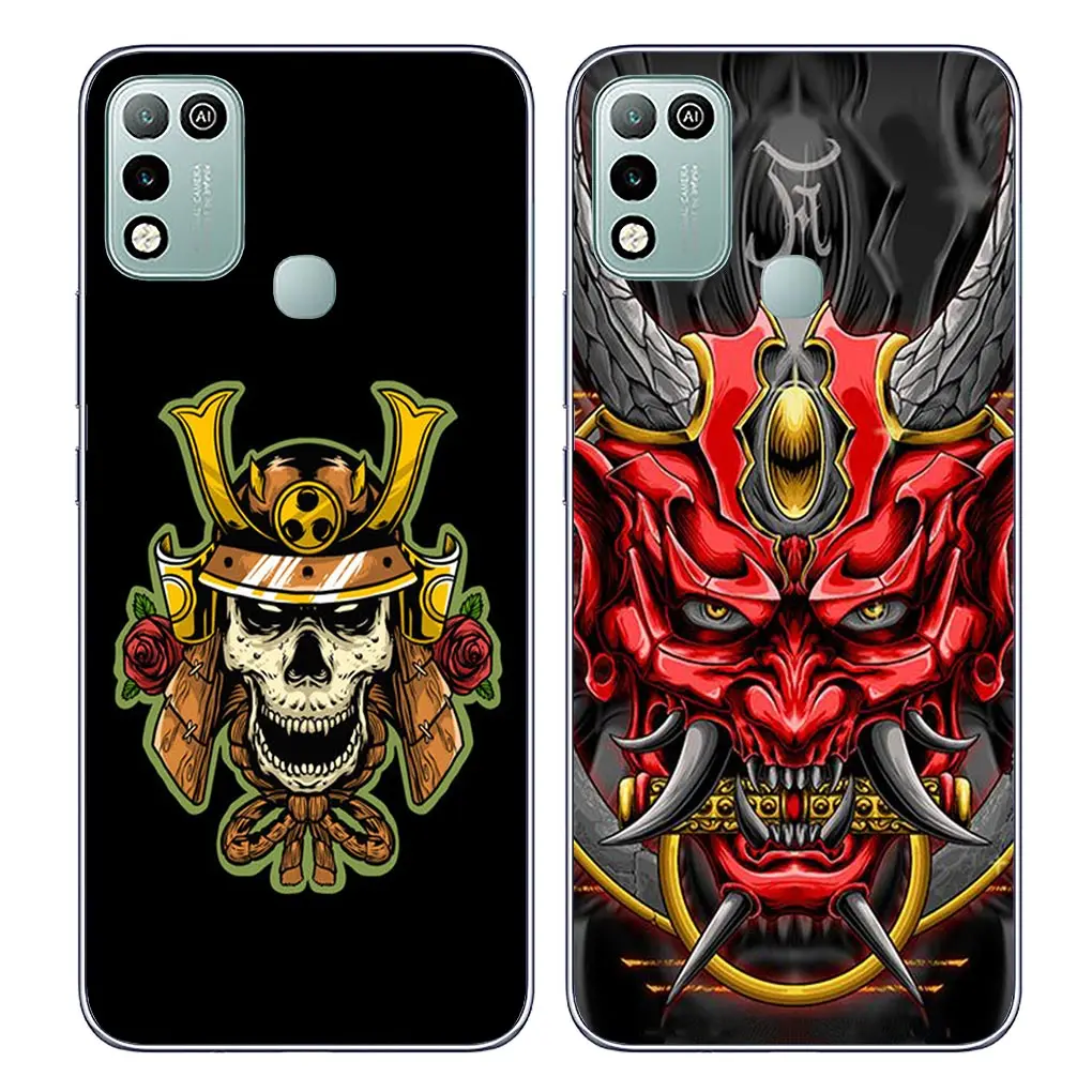 Japan Samurai Skeleton Skull Ninja Phone Cover Case for Motorola Moto Edge 50 40 Pro 30 neo 20 Lite Ultra One Fusion E22 G85