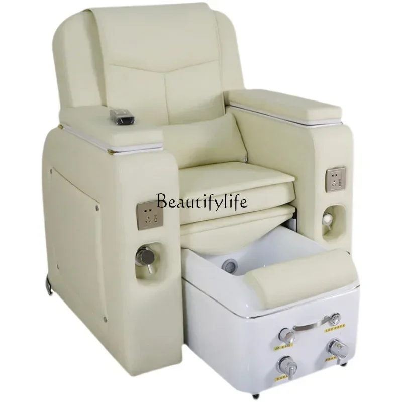 

Nail Salon Reclining Electric Massage down Couch Multi-Functional Foot Bath