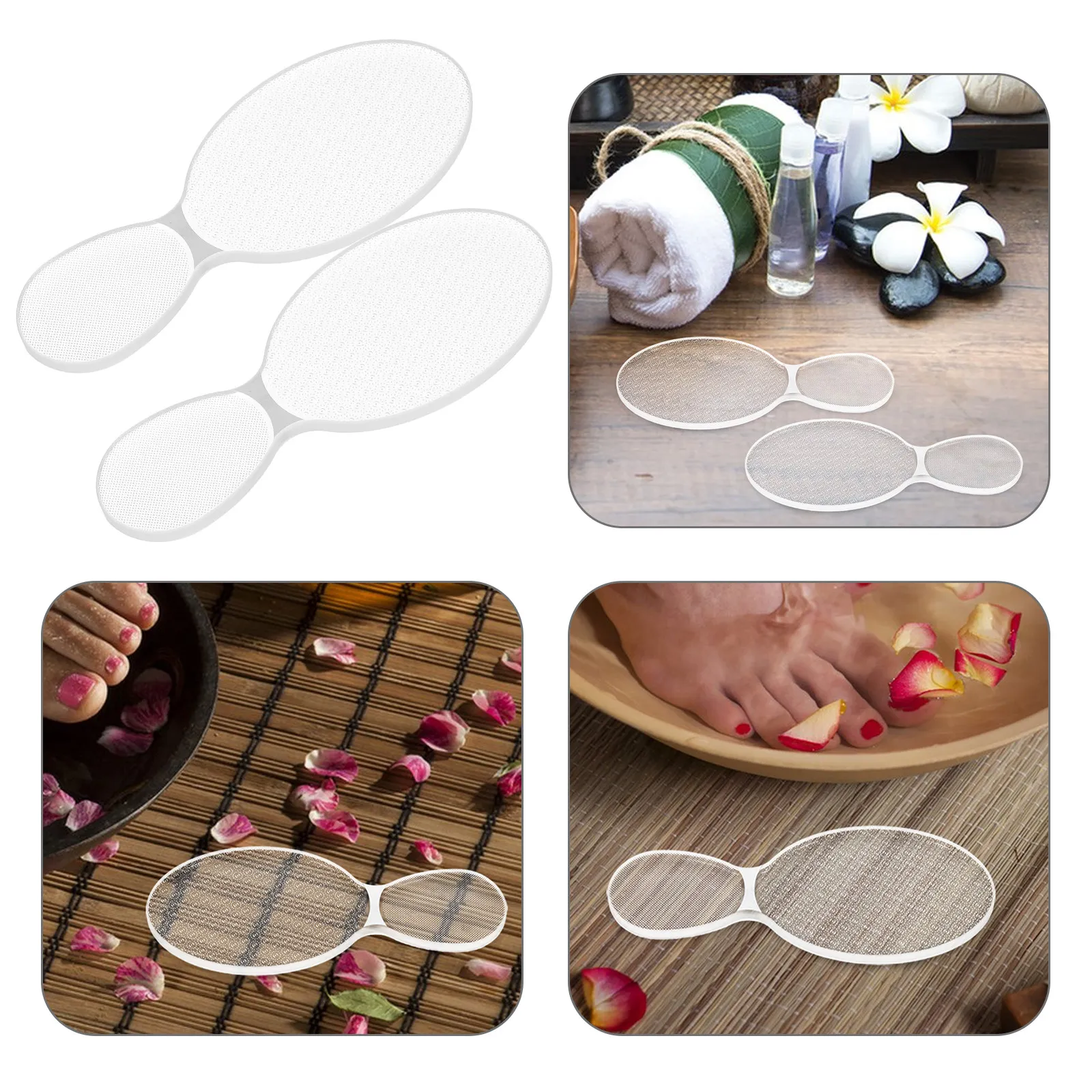 2Pcs Nano Glass Foot File Technology Foot File for Dry Cracked Skin Thick Calluses Exfoliator Pedicure Tool Glass