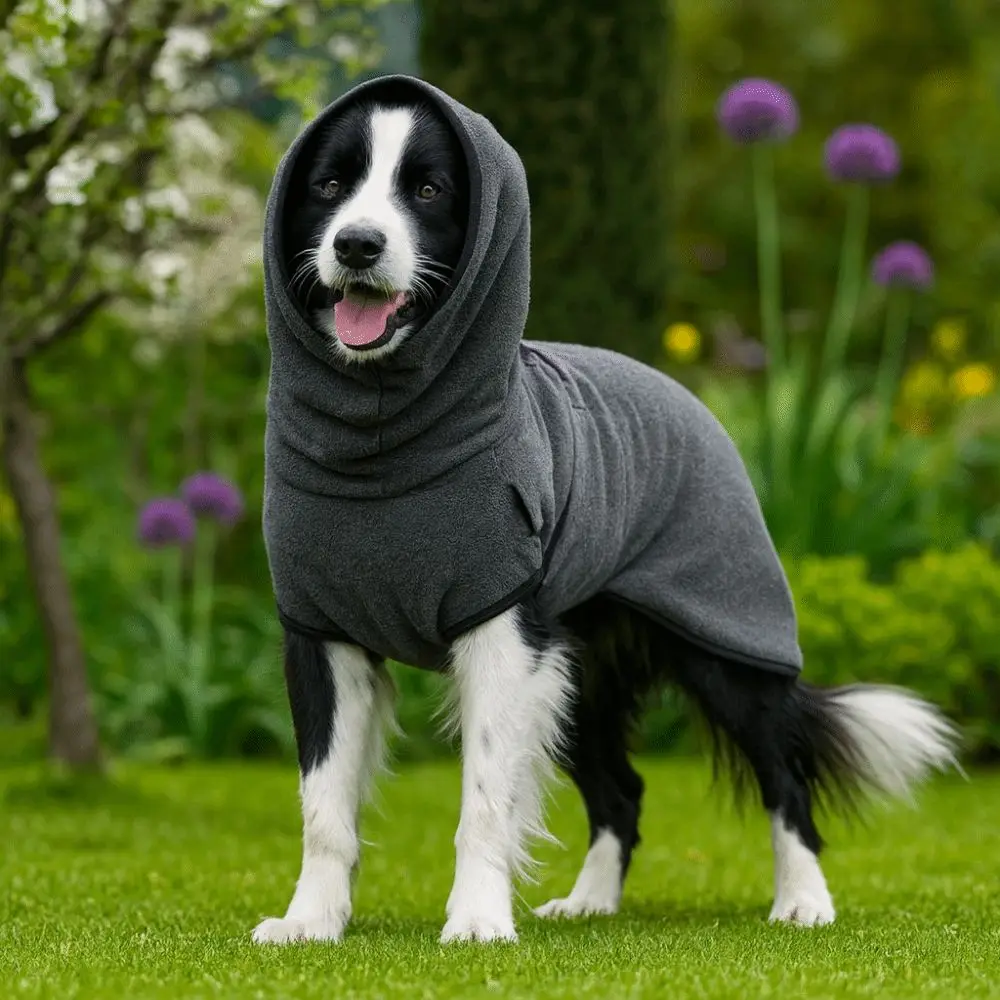 

Dog Warm Apparel Velvet Dog Calming Jacket Solid Color Windproof Pet Hoodies Warm Thickened Pet Sleepwear Universal Pets