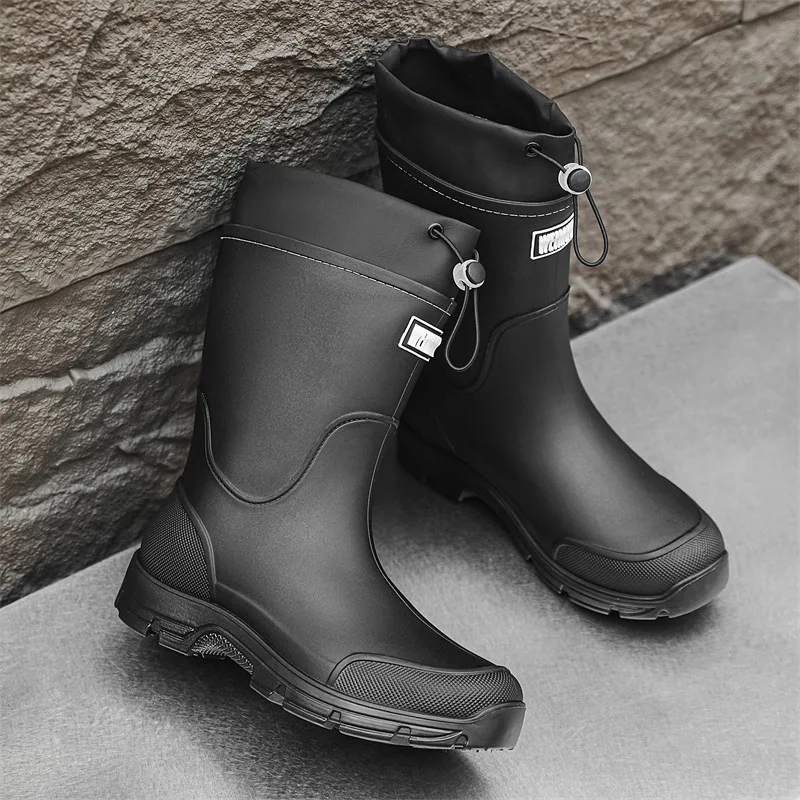 

TONIVIS Women’s Rain Boots, Waterproof Mid-Calf Rubber Boots, Non-Slip Garden & Outdoor Waterproof Boots for All Weather