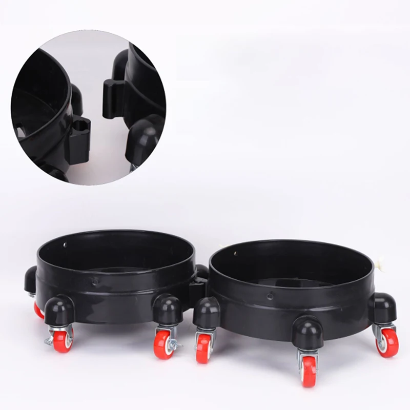 Rolling Bucket Dolly 360° Swivel Bucket Roller Removable Truck With Wheels Storage Tray Heavy Duty Car Wash Tools Accessories