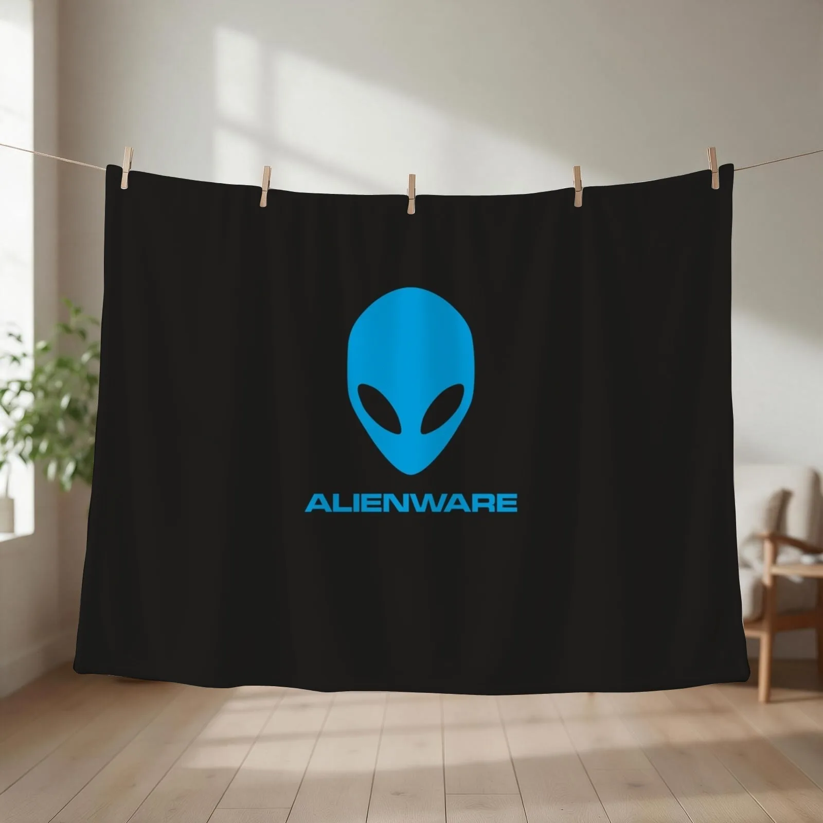 BEST SELLER - Alienware Merchandise Essential T-Shirt Throw Blanket couch cozy soft plush fuzzy picnic outdoor blanket