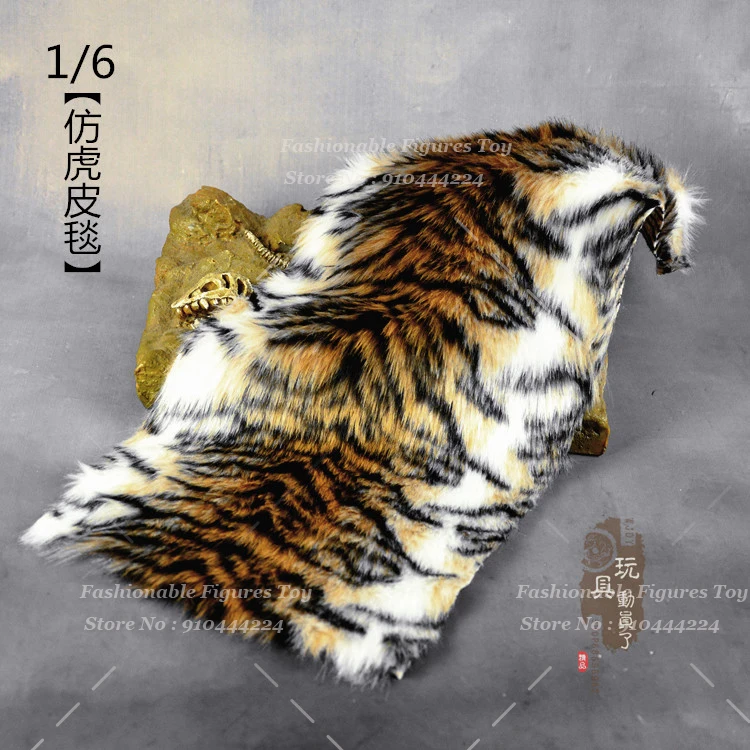 1/6 مقياس لتقوم بها بنفسك تقليد النمر منقوشة بطانية الجندي مصغرة الحيوان وسادة كرسي لجسم عمل الشكل 12 بوصة #2