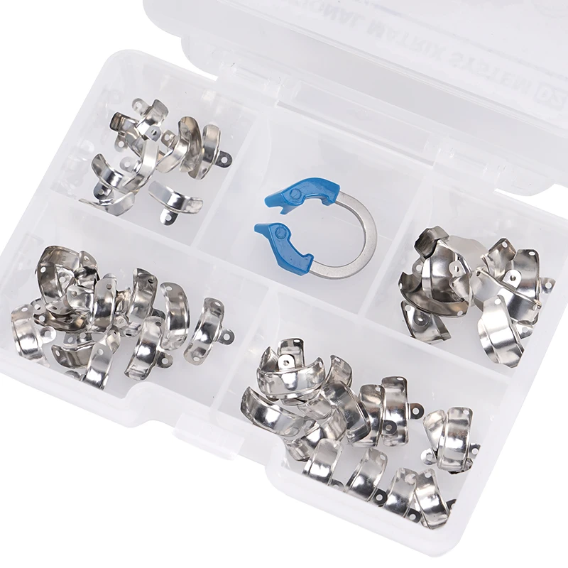 

Dental Matrix Bands NITI Metal Matrices Clamp Ring Sectional Contoured Matrix System Nickel Titanium Clamping Ring