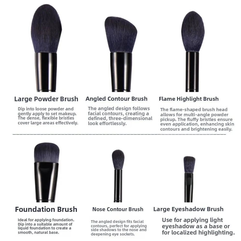 13 pièces pinceaux de maquillage à poils souples sorcière bleue outils de maquillage synthétiques beauté du visage des yeux pinceau de fard à paupières pour les débutants en maquillage