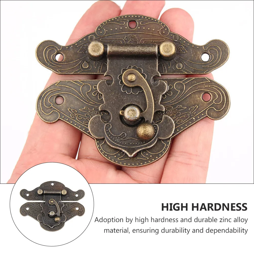 10Sets Boxes Buckle Retro Decorative Jewelry Box Latch Wooden Case Lock Replacement for Gift Cabinet Jewelry Storage