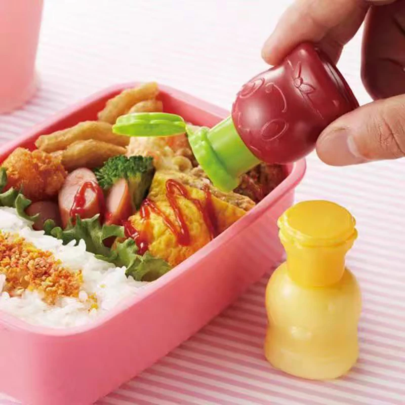 2Pcs Mini Condiment Bottle Camping Squeeze Seasoning Container Ketchup Oil Cruet Soy Sauce Condiments Jars For Bbq Kitchen