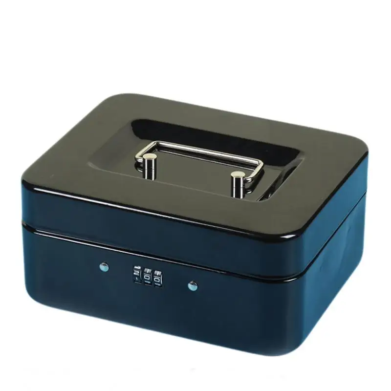 

Security Case Protable Key Locker Safe Steel Mini Money Box Security Cash box locking storage box Money Drawer Organizer