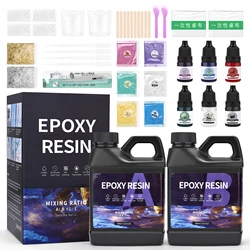 1:1 Crystal Clear Epoxy Resin Kit Hardener Transparent High-capacity Jewelry Making set for Coating and Casting DIY Resin Crafts