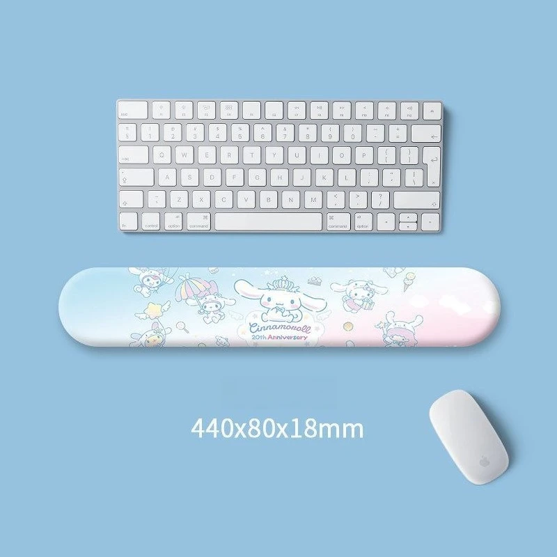 

Pochacco Keyboard Wrist Rest Kawaii Ergonomic Memory Foam Wrist Support Cute Wrist Pillow for Gamer Non-Slip Durable Mouse Pads