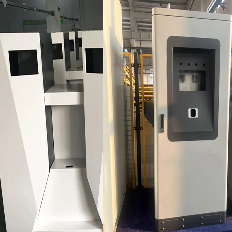 EV Charging Station Cabinet Sheet Metal Enclosure Housing Cover Stainless Steel Sheet Metal Fabrication Welding Bending Cutting