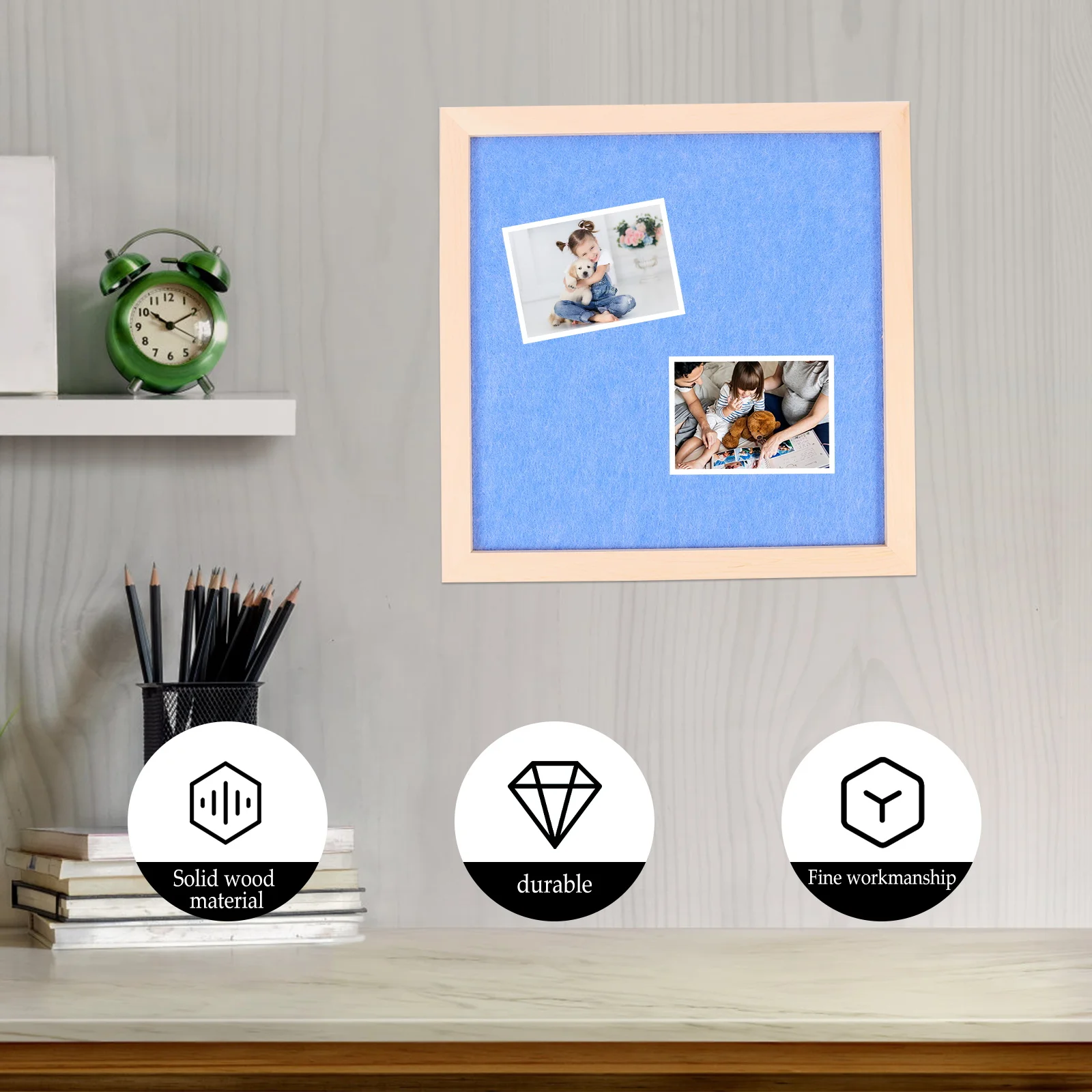 

1pc Diy Photo Display Message For Diy Message Board Classroom Soft Cork Wall Panel Bulletin Board Memo Organizer
