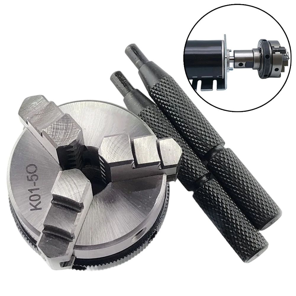 

Manual Drill Chuck K0150 M14x1 Featuring Three Jaws and Dual Mount Options for Woodworking and Machine Tool Use