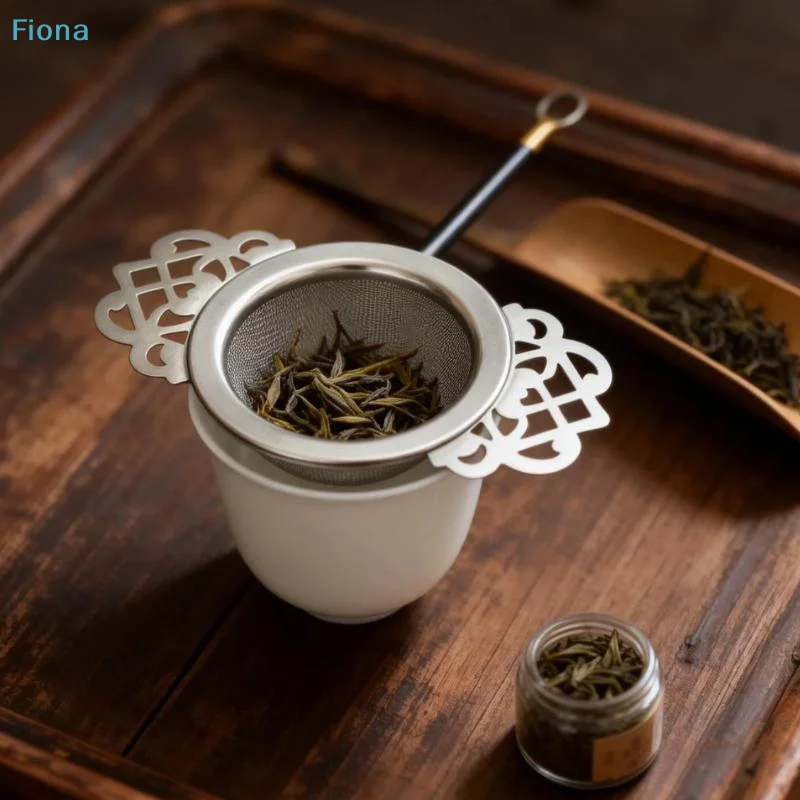 Picture 5: ✔Double-layer Fine Mesh Tea Strainer Stainless Steel Filter Sieve Teaware Lace Tea Drain Useful Tea Infusers Kitchen Accessories