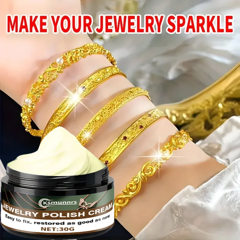 كريم تلميع المجوهرات الذهبية/الفضية: يزيل الأكسدة وتشويهها، ويستعيد اللمعان للخواتم/الأساور والعناية بالجواهر