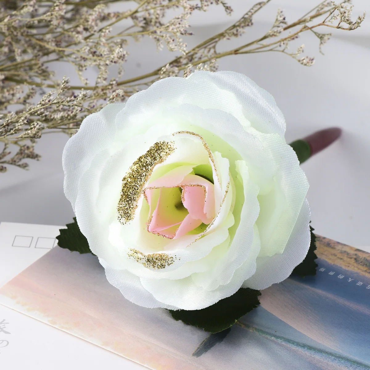 

12 шт., гелевые ручки с фиолетовой розой, креативный дизайн из блестящей ткани, школьные и офисные письменные принадлежности, канцелярские гелевые ручки, креативные канцелярские принадлежности