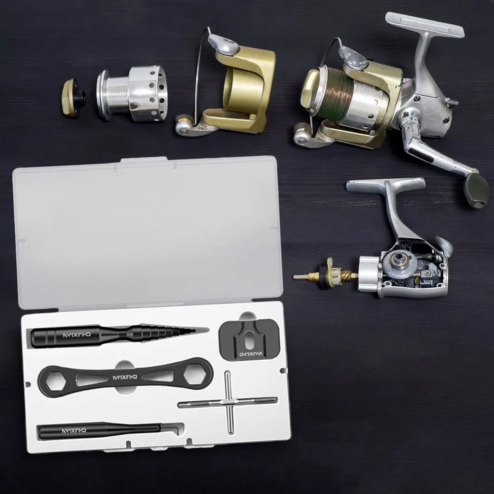 Spinning Wheel Remover Tool Fishing Reel Maintenance Repair Tool Fishing Reel Repair Kit DIY Modified Spool Disassembling Tools
