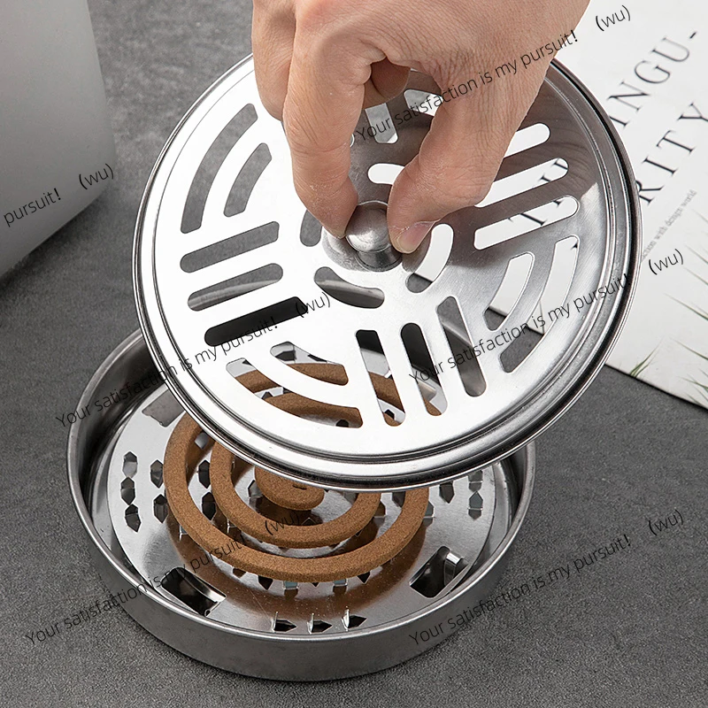 ZOCI-Mosquito Coil Tray Portable Holder Hotel Insect Repellent Rack With Cover Summer Anti-mosquito Home Camping Outdoor Supply