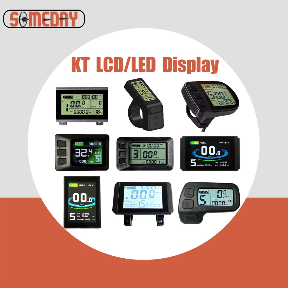 Electric Bicycle KT LCD led Display Waterproof SM Plug 24V36V48V72V LCD3 LCD8H LCD10H LCD11 LED880 For Kunteng Ebike Display