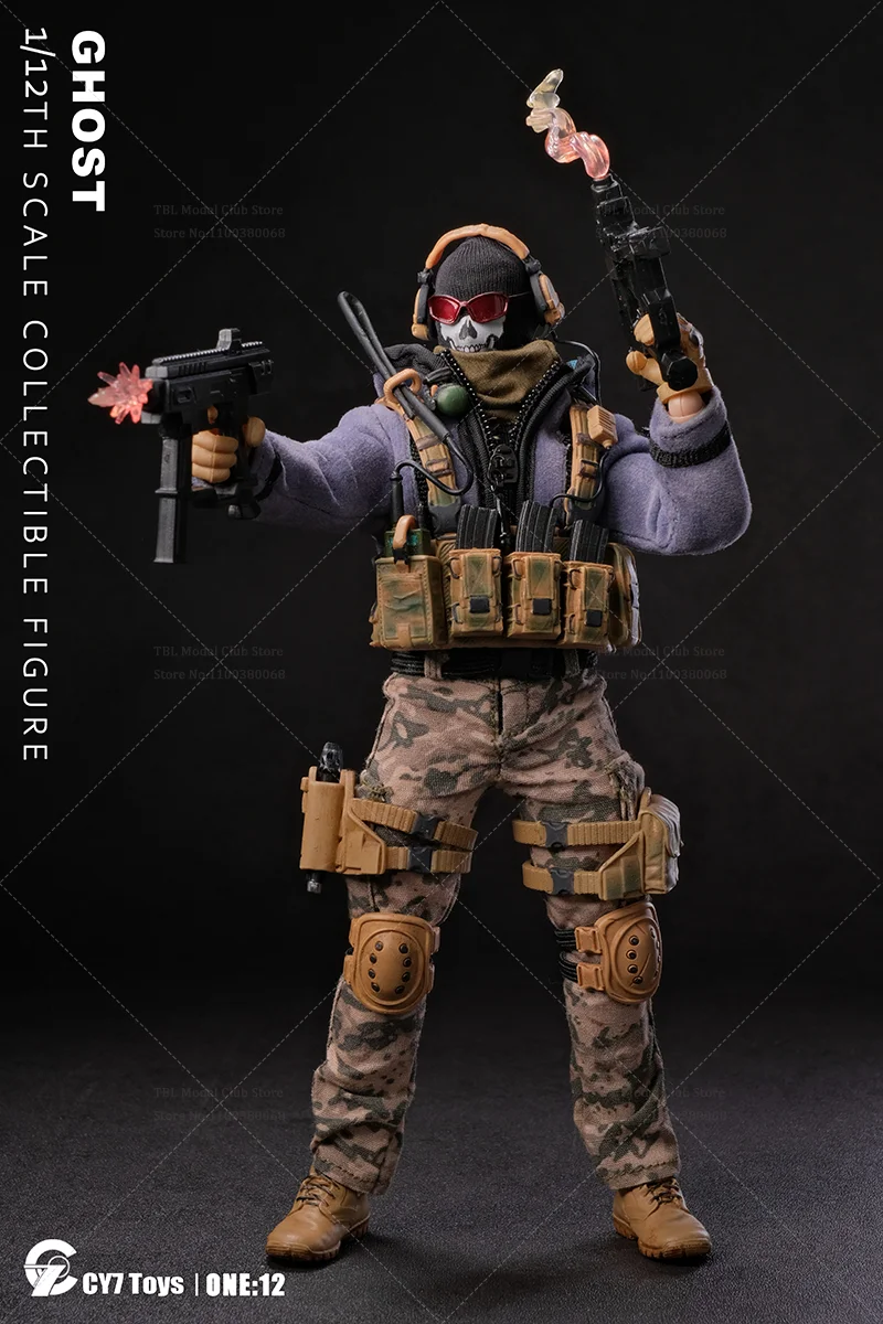 قبل الأسهم CY7 اللعب 1/12 مقياس شبح العاملين العسكريين 6 بوصة مجموعة كاملة عمل الشكل الجندي نموذج المتحمسين الارتفاع حوالي 15 سنتيمتر #5