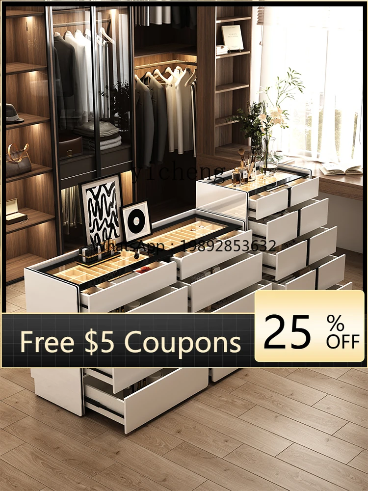 

zz light luxury chest dresser integrated master bedroom bedside storage cabinet combination makeup table