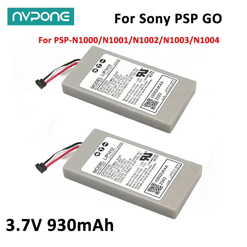 2PCS 3.7V 930mAh Rechargeable Battery for Sony PSP-N1000 Controller Batteries Pack for PSP-N1000/N1001/N1002/N1003/N1004 bateria