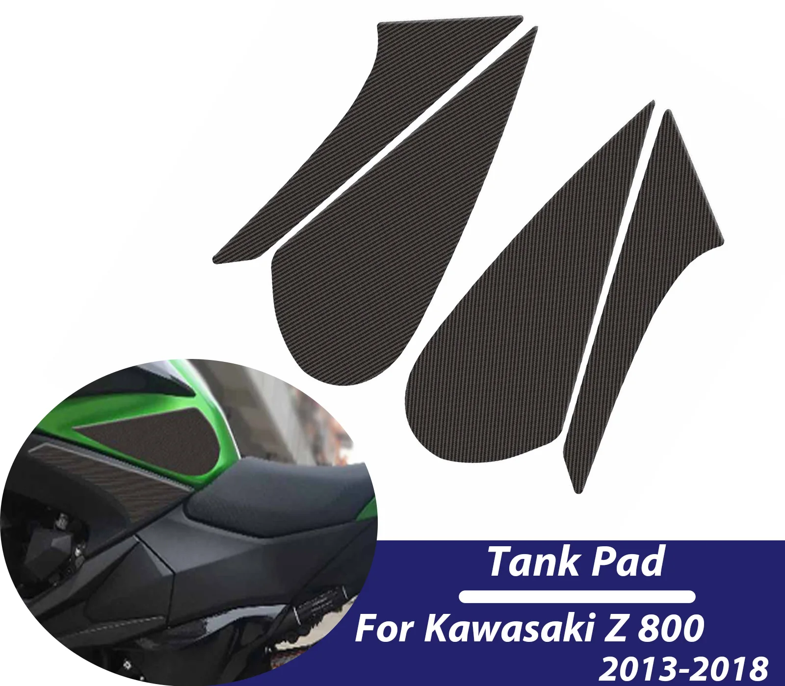 

For Z800 Tank Traction Side Pad Gas Fuel Knee Grip Decal For Kawasaki Z 800 2013-2018 Motorcycle Scratch-Resistant Stickers