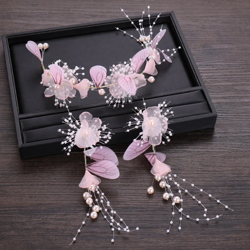 Trendy Style Pearl Headband Flower Hairband Queen For Women Pageant Party Bridal Wedding Hair Accessories Jewelry Headband Gift