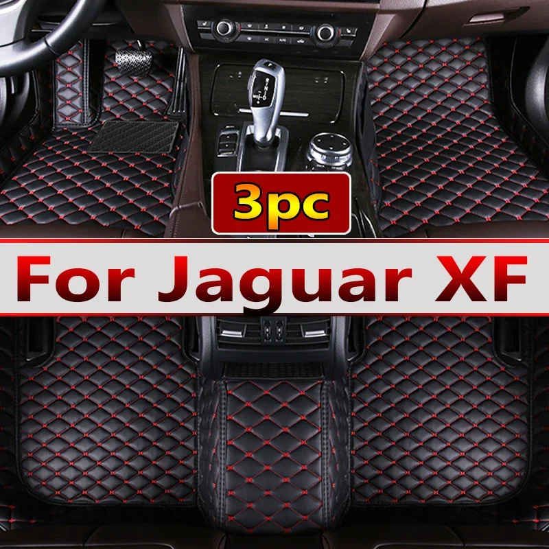 Car Floor Mats For Jaguar XF X250 2008~2015 Carpet Rug Durable Leather Mat Auto Anti Dirty Pads Interior Parts Car Accessories