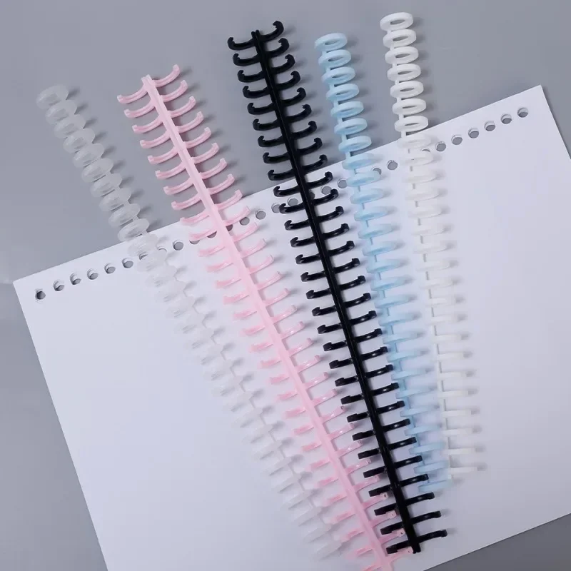 Soft Flexible Loose-leaf Binders Ring Plastic Can Be Cropped Binder Hook for Document Notebook File Making Office Binding Supply