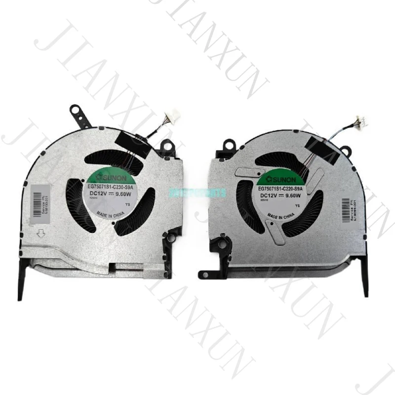 Nuevos ventiladores de refrigeración para CPU y GPU de portátiles HP Omen 16-K 16-N 8 Pro TPN-Q280 TPN-Q281 DC12V N18099-001 N18100-001 Gaming Notebook Co