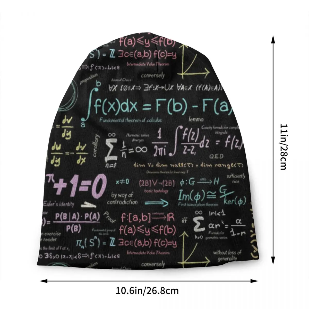 Custom Pure Math Nerd Skullies Beanies Caps Men Women Unisex Hip Hop Winter Warm Knitted Hat Adult Physics Science Bonnet Hats