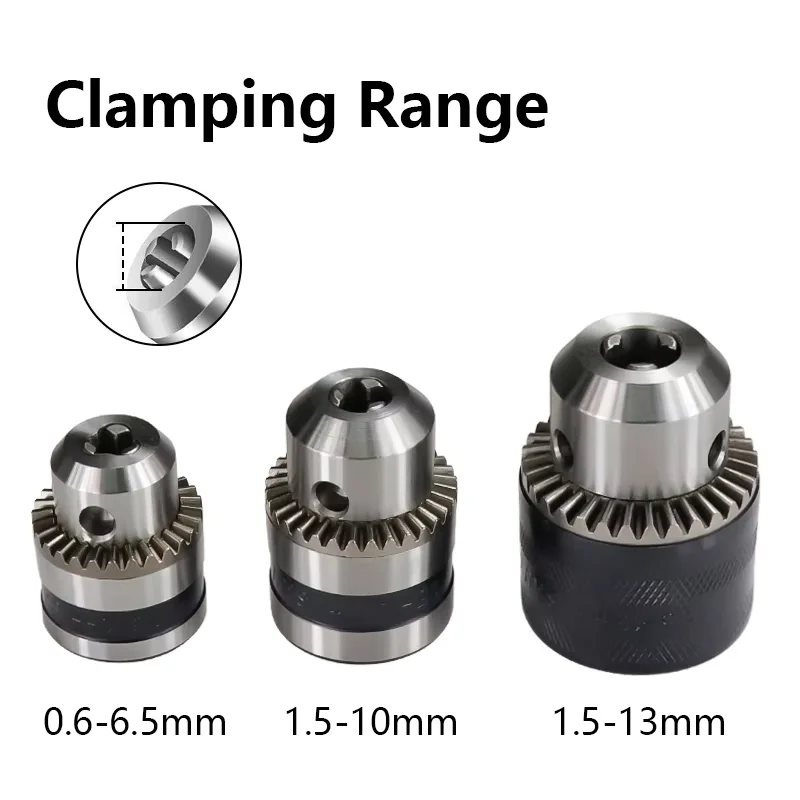 Portabrocas con llave B10 (0,6-6,5mm) B12 (1,5-10mm) B16 (1,5-13mm) para máquina CNC, adaptador de conversión, accesorios para herramientas