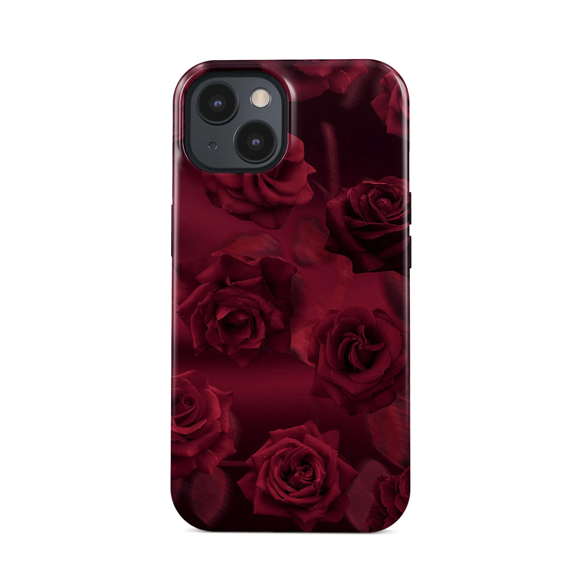 Magnetic Funda Red Rose Pattern Case for IPHONE 16ProMax 15 14 13 12 11 PRO Plus Acrylic TPU Two in One Magnetic Phone Cases