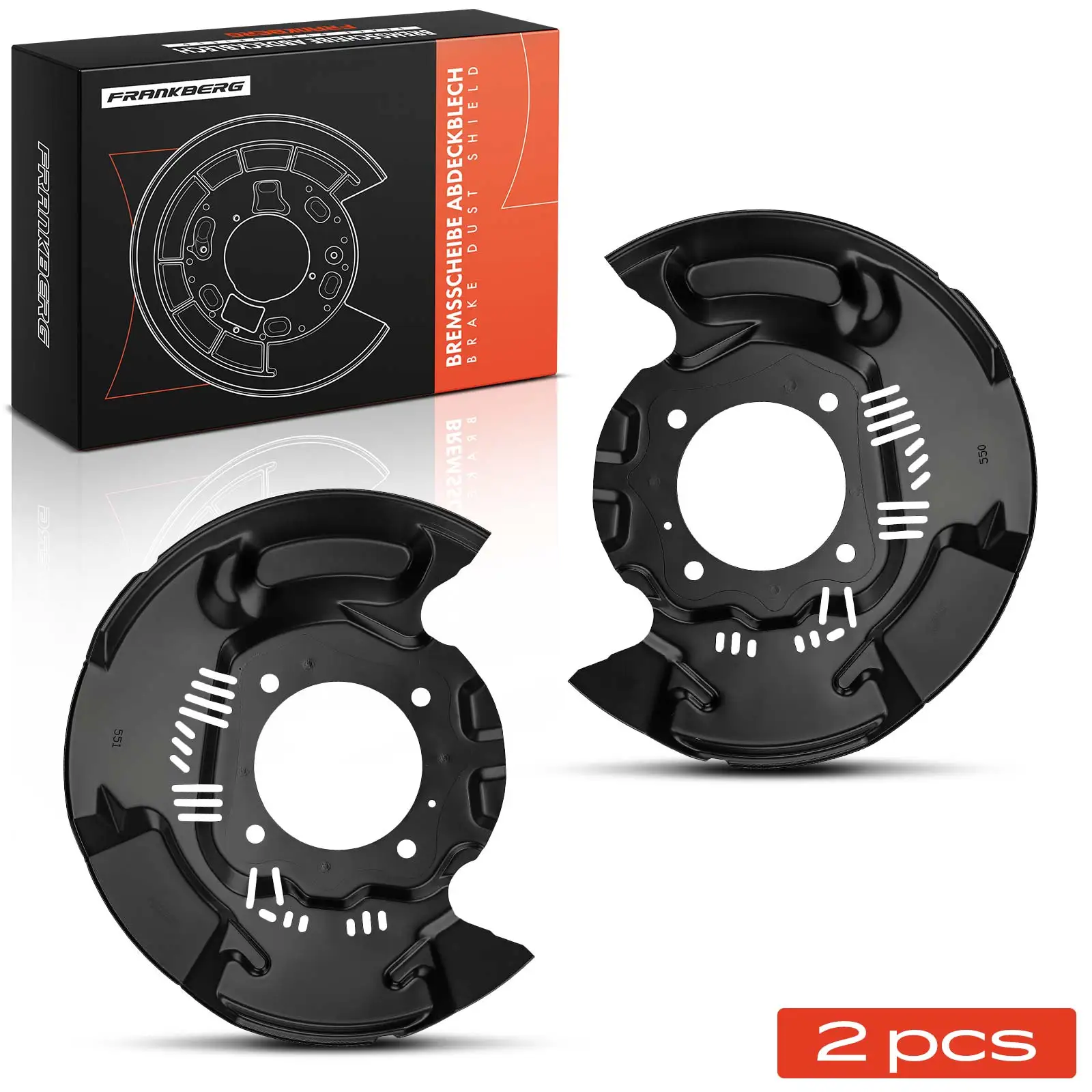 Frankberg 2x Ankerblech Bremsscheibe Vorderachse Beidseitig für Toyota Land Cruiser 200 J2 Bj ab 2007 4.5L-4.7L 11452 4770360090