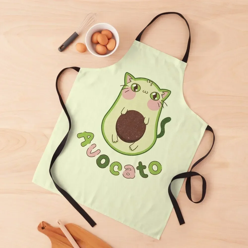 

Avocado cat - Avocato Apron Kitchen Front women's kitchens Apron