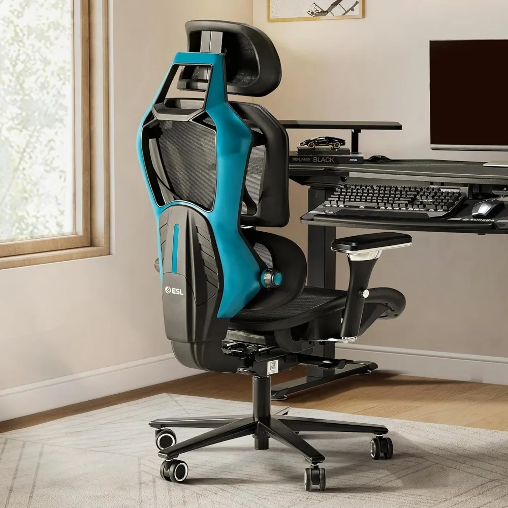 Typhon Gaming Chair, Home Office Desk Chair with Lumbar Support, Breathable Ergonomic Mesh Chair with 4D Armrests