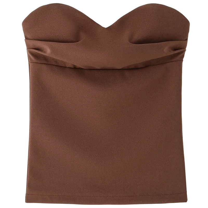 HXAO Conjuntos de pantalones con volantes Conjunto de dos piezas para mujer Conjunto de top de tubo sin tirantes y espalda descubierta Traje elegante con cordones Pantalones de pierna ancha Conjuntos de trajes