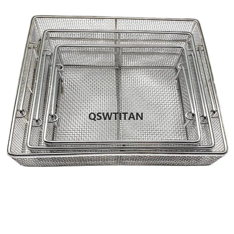 Stainless Steel Sterilization Baskets Porous Without Lid High Temperature Autoclave Tray Tool disinfection net basket