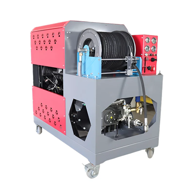 Remote Control 180bar Water Jet Blaster 115LPM Pipeline Cleaning Machine Sewer Drain Pipeline Dredging High Pressure Cleaner