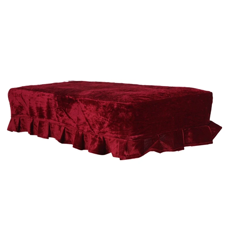 Piano Bench Cover Gold Velvet Piano Double Bench Cover Dust-Proof Thickened Piano Bench Cover Guzheng Piano Bench Cover