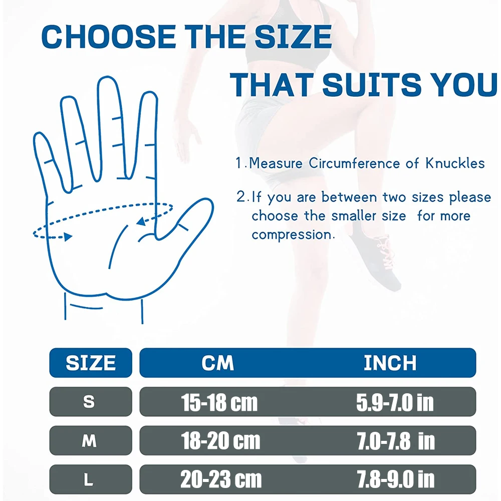 Gants de compression à doigts complets pour l'arthrite, les maladies de Raynauds et le canal carpien, les instituts flexibles de pression du poignet et du pouce